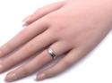 9ct White Gold Patterned Wedding Ring