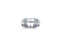 9ct White Gold Patterned Wedding Ring