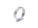 9ct White Gold Patterned Wedding Ring