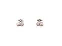 Silver CZ Cherry Stud Earrings