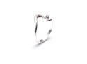 Silver CZ Twist Band Ring