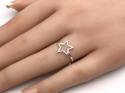 Silver Cut Out Star Adjustable Ring