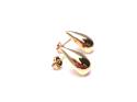 9ct Yellow Gold Domed Pear Shaped Earrings