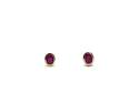 9ct Yellow Gold Oval Cut Ruby Stud Earrings