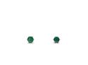 9ct White Gold Emerald Solitaire Stud Earrings