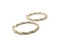 9ct Yellow Gold Twist Round Hoop Earrings 30mm