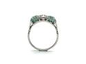 An Old Emerald & Diamond 3 Stone Ring