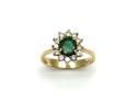 18ct Emerald & Diamond Cluster Ring