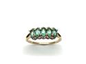 9ct Yellow Gold Emerald & Dimaond Ring