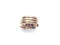 9ct Rose Gold Garnet Snake Ring