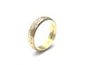 18ct Yellow Gold Patterned Wedding Ring