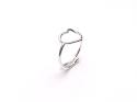 Silver Cut Out Heart Adjustable Ring