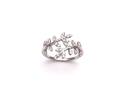 Silver CZ Leaf Design Ring