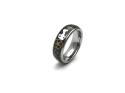 Tungsten Carbide Ring Yellow & Black IP & Carbon