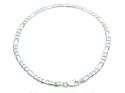 Silver Light Figaro Anklet 10 Inch