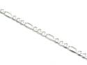 Silver Light Figaro Anklet 10 Inch