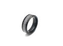 Tungsten Carbide Meteorite Honeycomb Inlay Ring