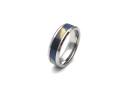 Tungsten Carbide Ring Multi Colour Wood Inlay