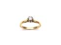 18ct Yellow Gold Diamond Solitaire Ring