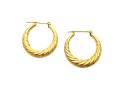 9ct Yellow Gold Fancy Hoop Earrings