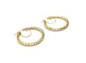 9ct Yellow Gold Cut Out Hoop Earrings