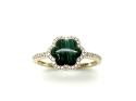 9ct Yellow Gold Malachite Ring & Diamond Ring