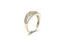 9ct Yellow Gold Filigree Diamond Pave Ring