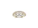 9ct Yellow Gold Filigree Diamond Pave Ring