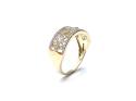 9ct Yellow Gold Filigree Diamond Pave Style Ring