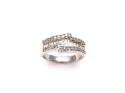 9ct White Gold Diamond Pave Ring