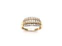 9ct Yellow Gold Diamond Pave Ring