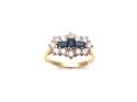 18ct Sapphire & Diamond Cluster Ring