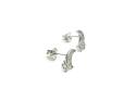 Silver Moon & Stars CZ Stud Earrings