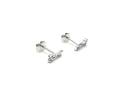 Silver CZ Sissors Stud Earrings