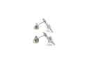 Silver CZ Ballerina Stud Earrings