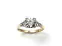 9ct Yellow Gold CZ Solitaire Ring