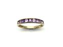 9ct Yellow Gold Amethyst & Zircon Ring