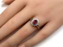 9ct Synthetic Ruby & Diamond Ring