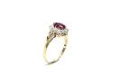 9ct Synthetic Ruby & Diamond Ring