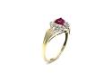 9ct Synthetic Ruby & Diamond Ring