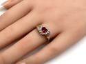 9ct Synthetic Ruby & Diamond Ring