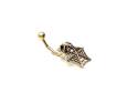 9ct Yellow Gold Spiders Web Belly Bar