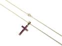 9ct Yellow Gold Ruby Pendant & Chain