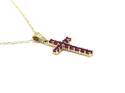 9ct Yellow Gold Ruby Pendant & Chain