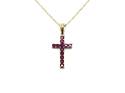 9ct Yellow Gold Ruby Pendant & Chain