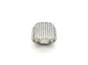 Silver CZ Pave Square Signet Ring