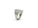 Silver CZ Pave Square Signet Ring