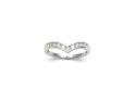 Silver CZ Wishbone Ring