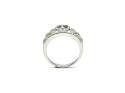 Silver CZ Heart Tiara Ring