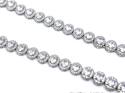 Silver CZ Oval Cluster Necklet